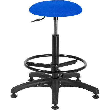 Tabouret Office tissu pieds patins antidérapants